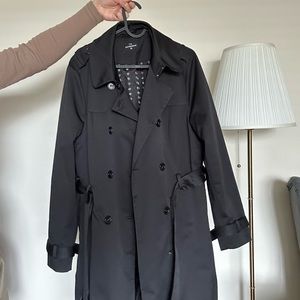 Black women's trench coat / Black trench coat